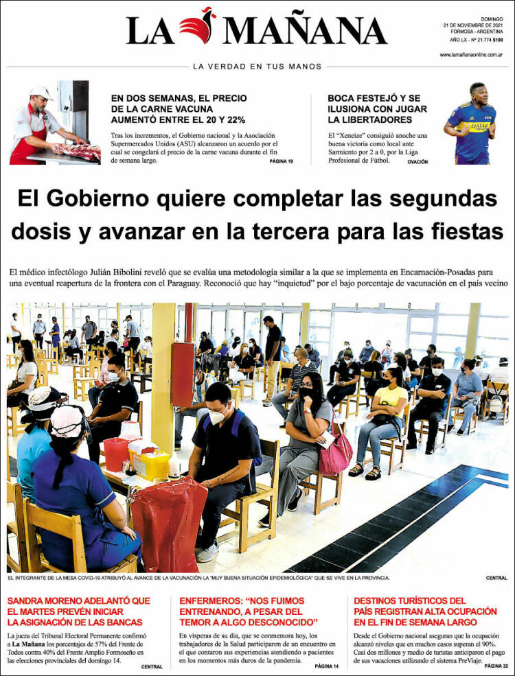 Portada de Diario La Mañana (Argentina)