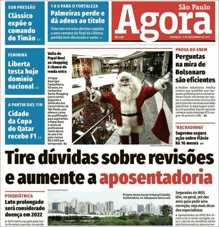 Portada de Jornal Agora (Brasil)