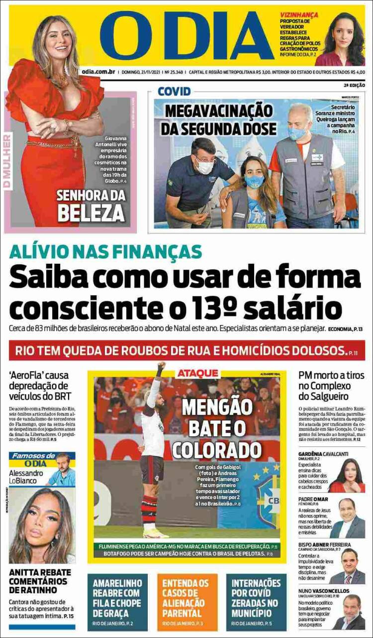 Portada de O Dia (Brasil)