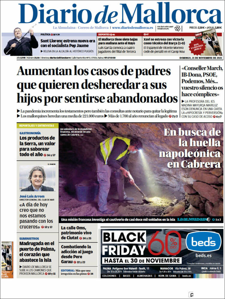 Portada de Diario de Mallorca (Espa&ntilde;a)