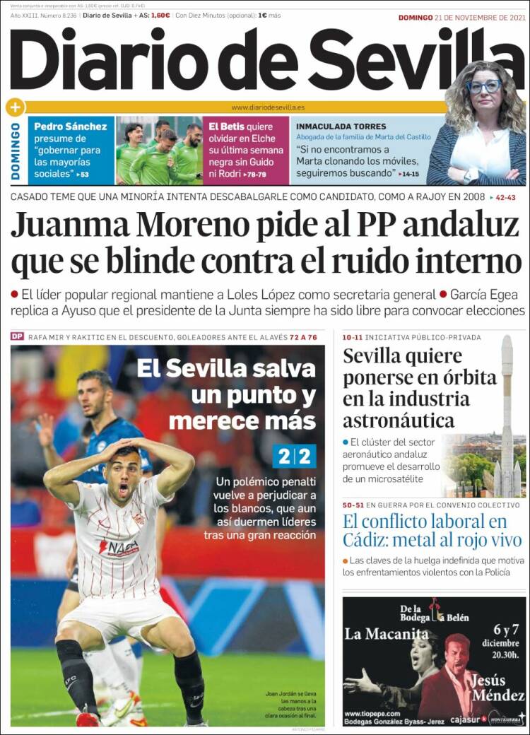 Portada de Diario de Sevilla (Espa&ntilde;a)