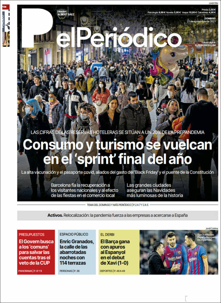 Portada de El Periódico (Espa&ntilde;a)