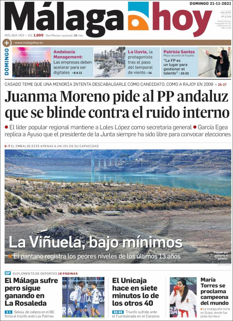 Portada de Málaga Hoy (Espa&ntilde;a)