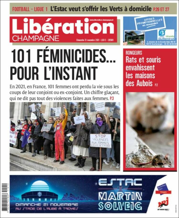 Portada de Libération Champagne (Francia)