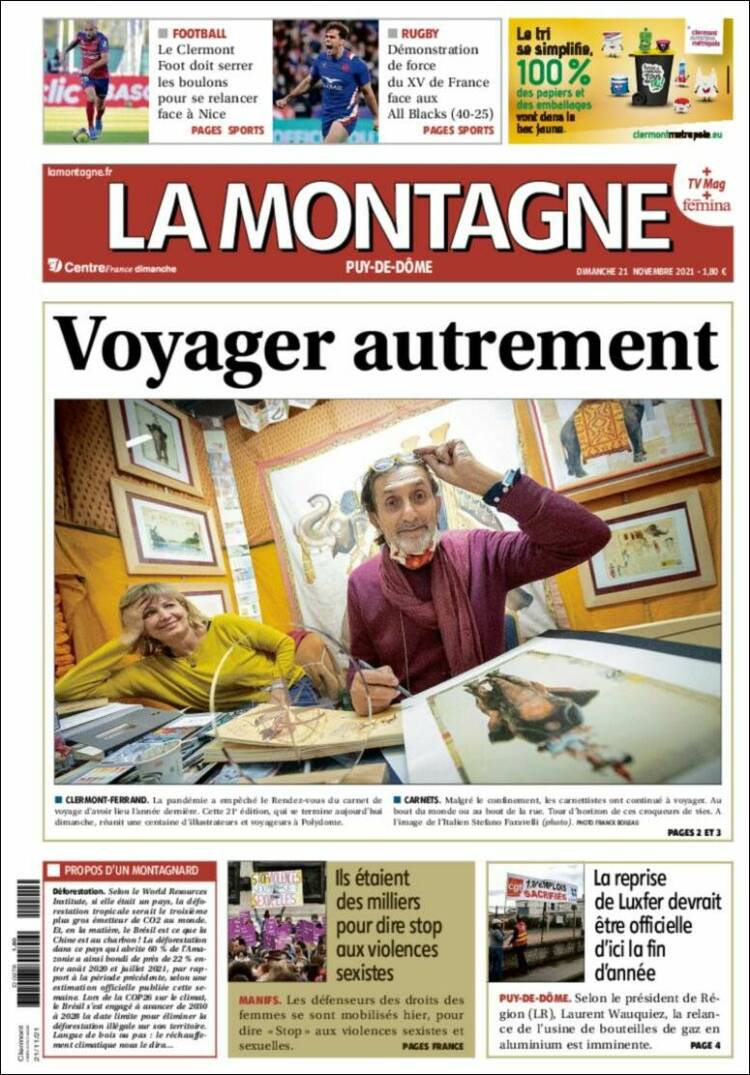 Portada de La Montagne (Francia)