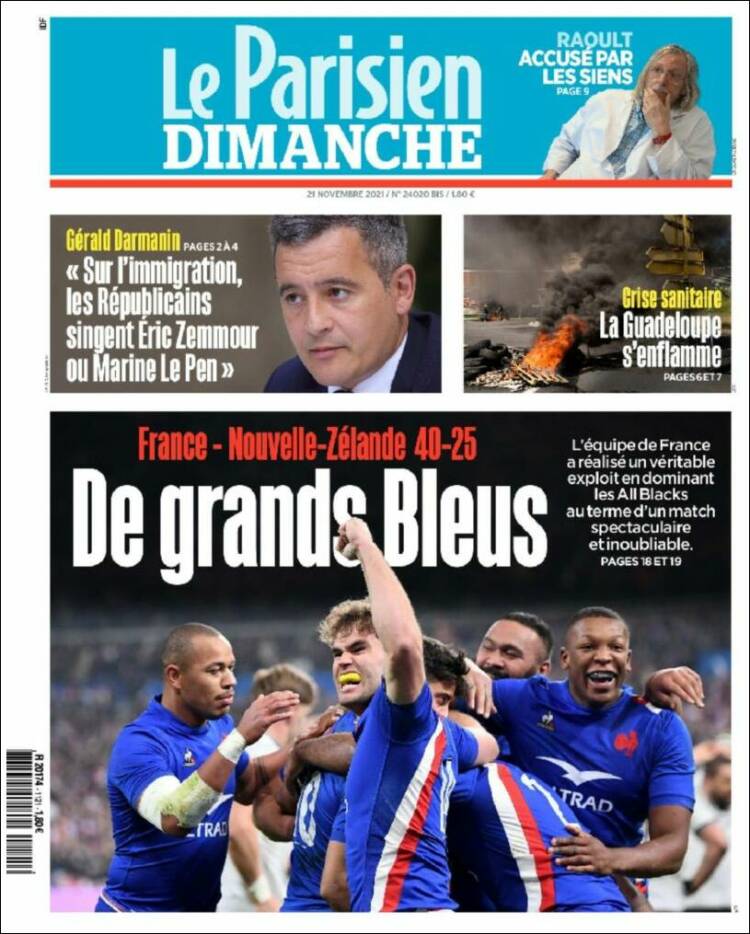 Portada de Le Parisien (Francia)