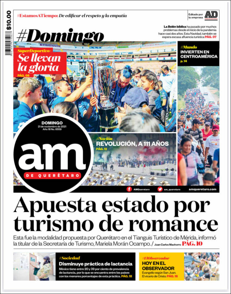 Portada de A.M. Querétaro (México)