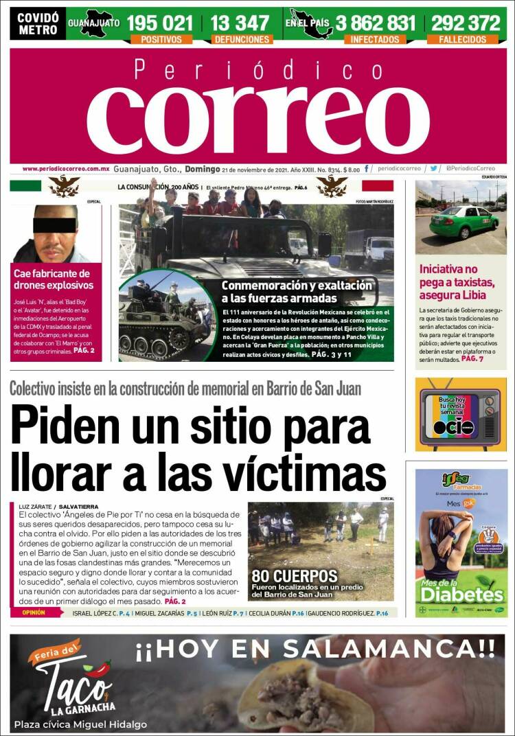 Portada de Correo - El diario del Estado de Guanajuato (México)