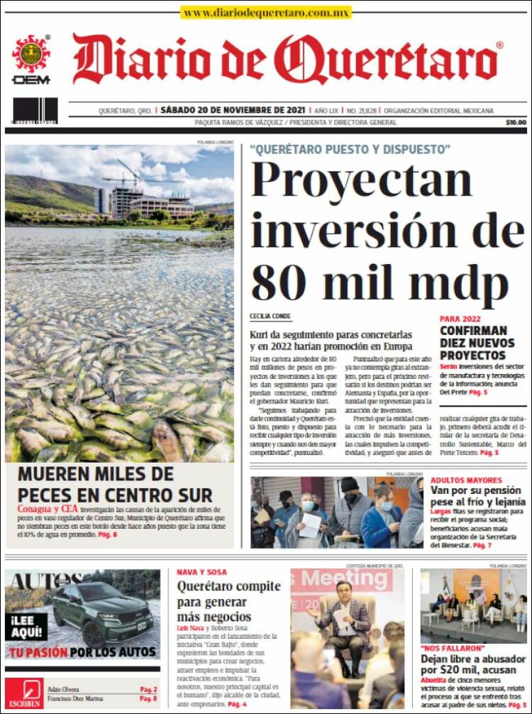 Portada de Diario de Querétaro (México)