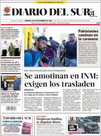 Portada de El Diario del Sur (México)