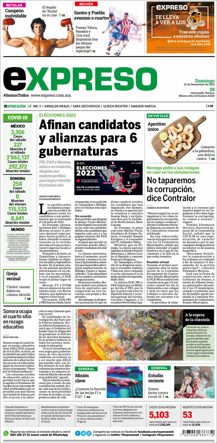 Portada de Expreso (México)