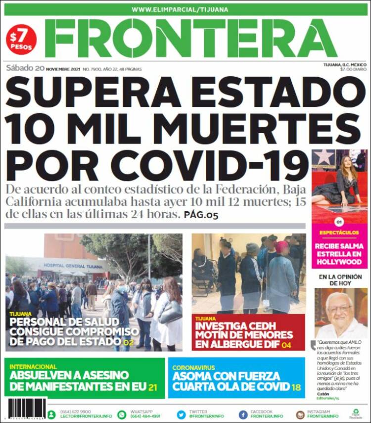 Portada de Frontera (México)