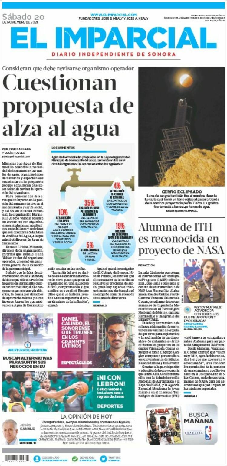 Portada de El Imparcial (México)