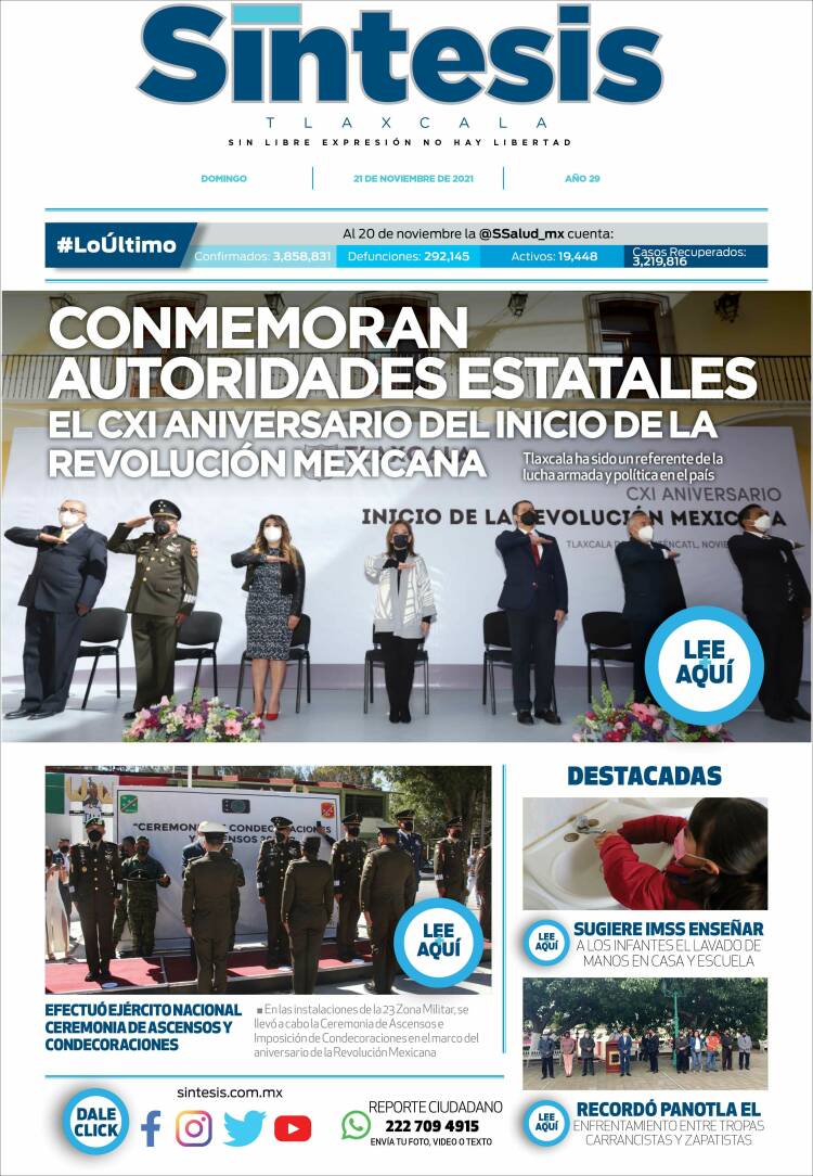Portada de Síntesis de Tlaxcala (México)