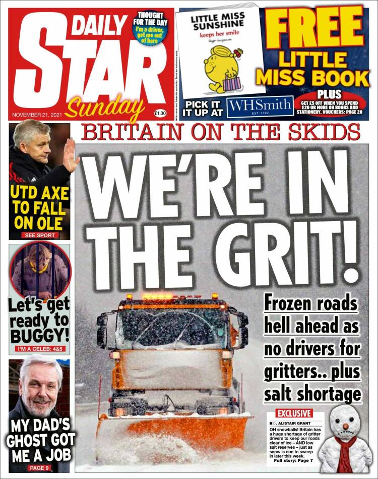 Portada de Daily Star (Reino Unido)