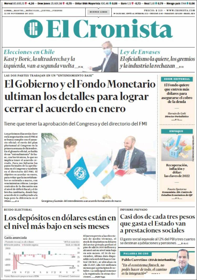 Portada de El Cronista Comercial (Argentina)