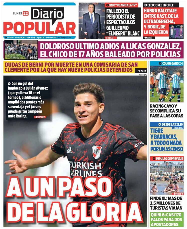 Portada de Diario Popular (Argentina)