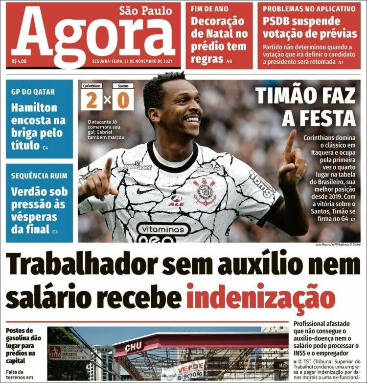 Portada de Jornal Agora (Brasil)