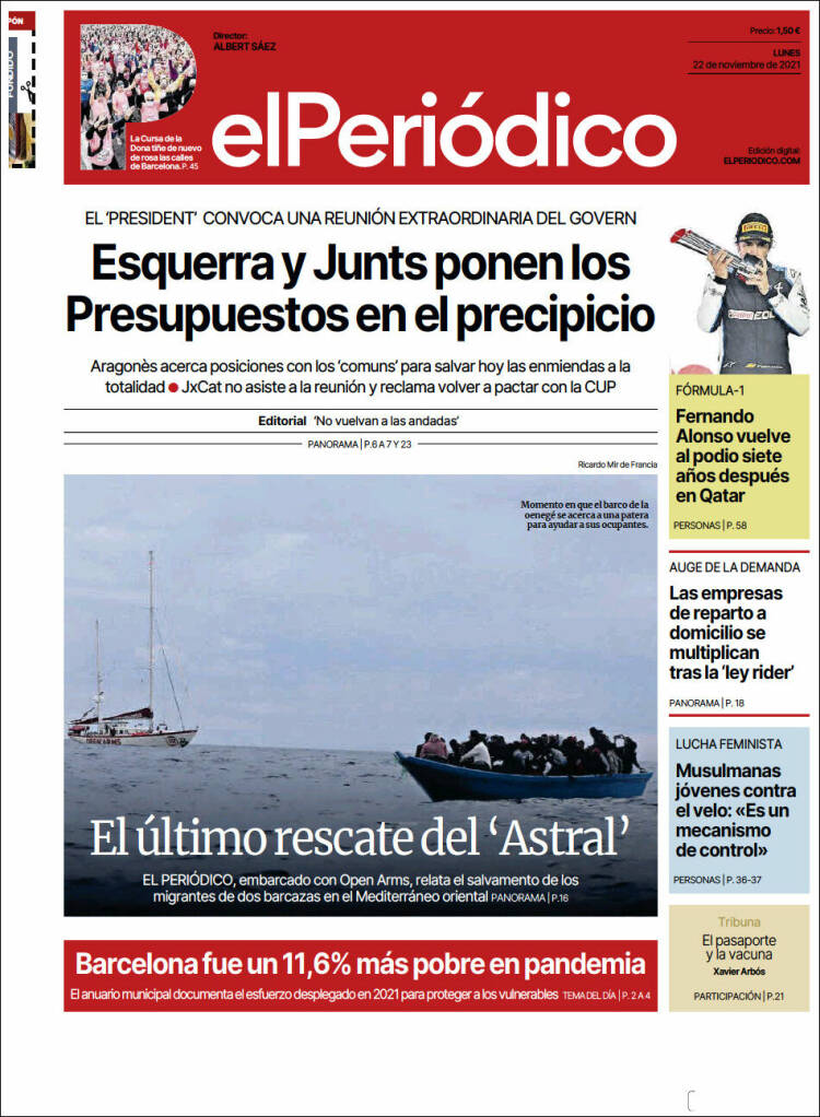 Portada de El Periódico (Espa&ntilde;a)