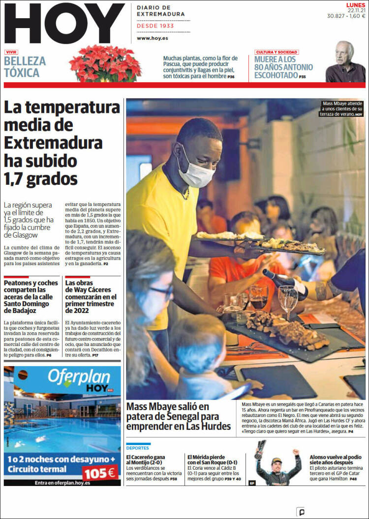 Portada de Hoy - Badajoz (Espa&ntilde;a)