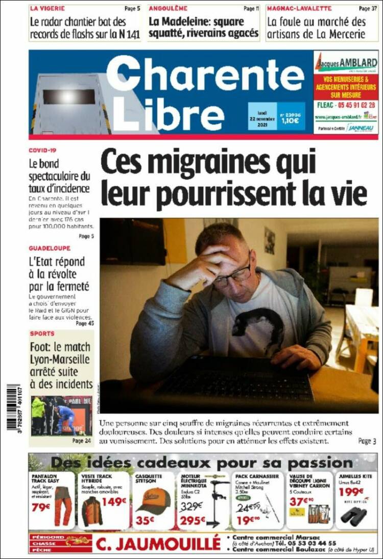 Portada de Charente Libre (Francia)