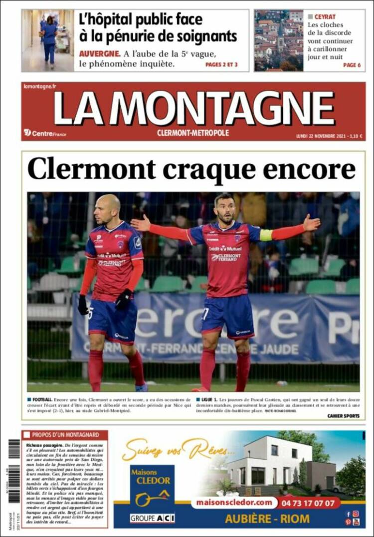 Portada de La Montagne (Francia)