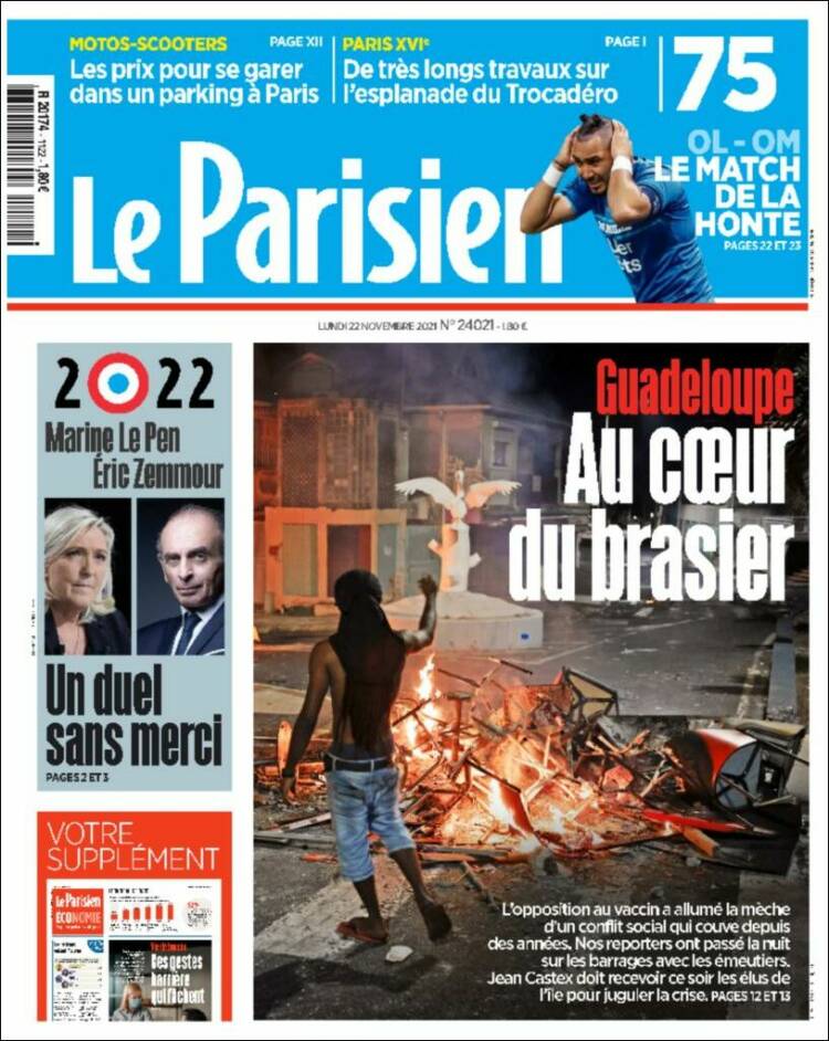 Portada de Le Parisien (Francia)