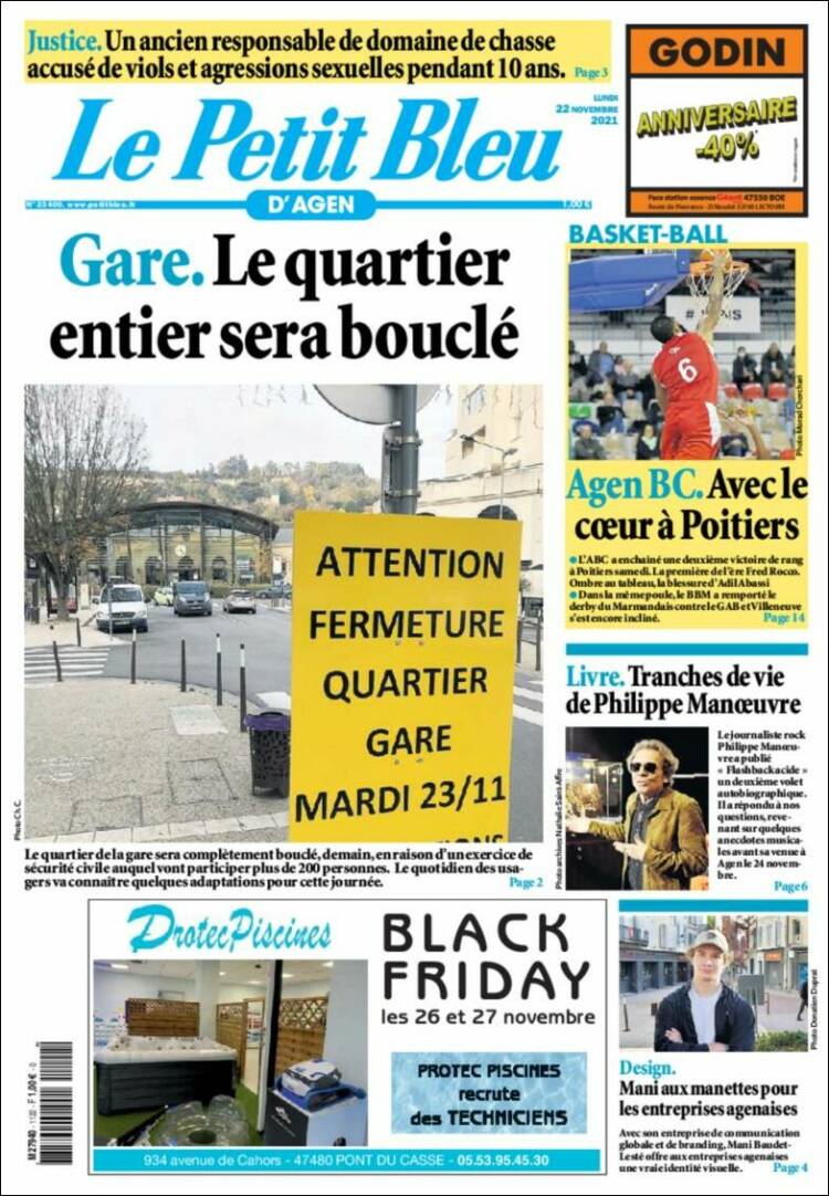 Portada de Le Petit Bleu (Francia)