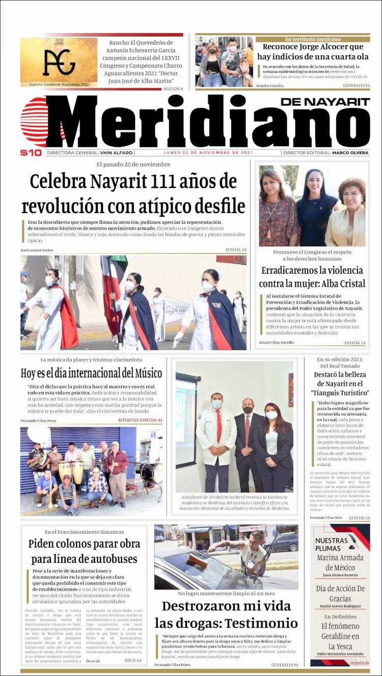 Portada de Meridiano (M&eacute;xico)