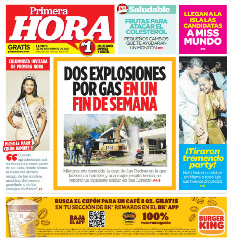 Portada de Primera Hora (Puerto Rico)