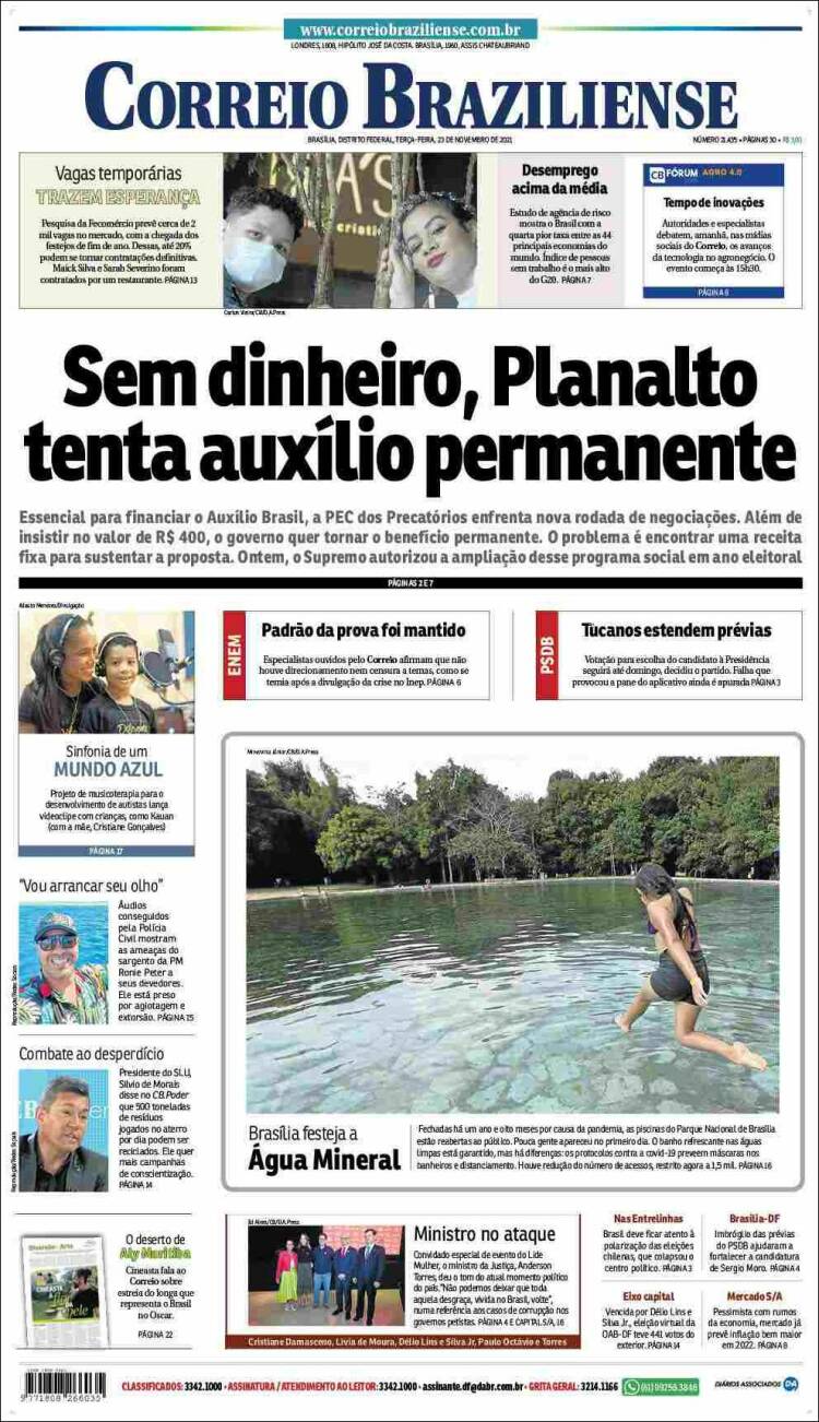 Portada de Correio Braziliense (Brasil)