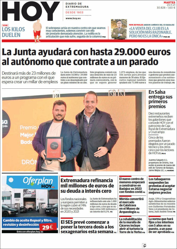 Portada de Hoy - Badajoz (Espa&ntilde;a)