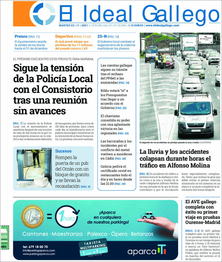 Portada de El Ideal Gallego (Espa&ntilde;a)