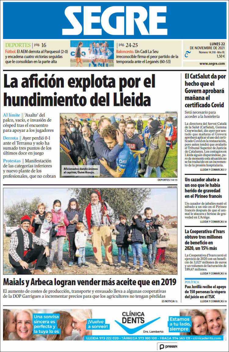 Portada de Segre  (Espa&ntilde;a)