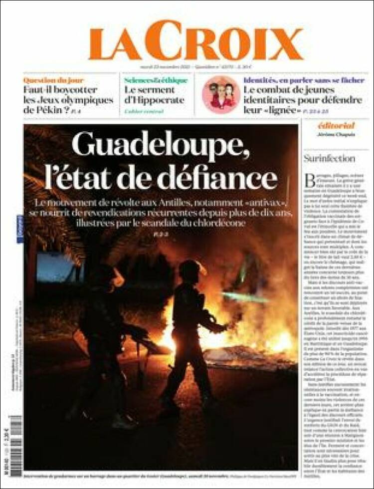 Portada de La Croix (Francia)
