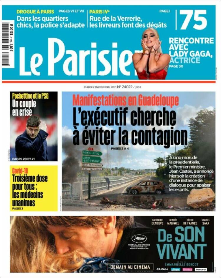 Portada de Le Parisien (Francia)