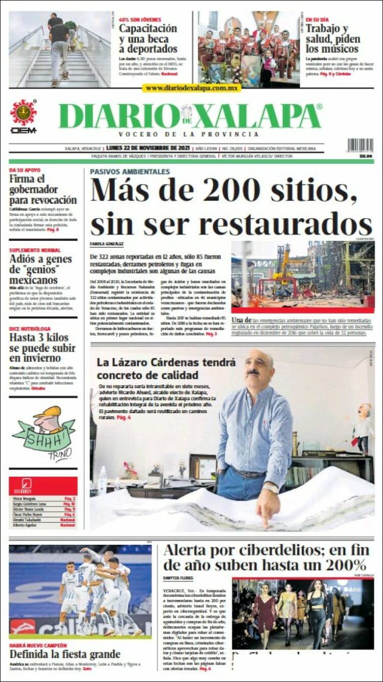 Portada de Diario de Xalapa (México)