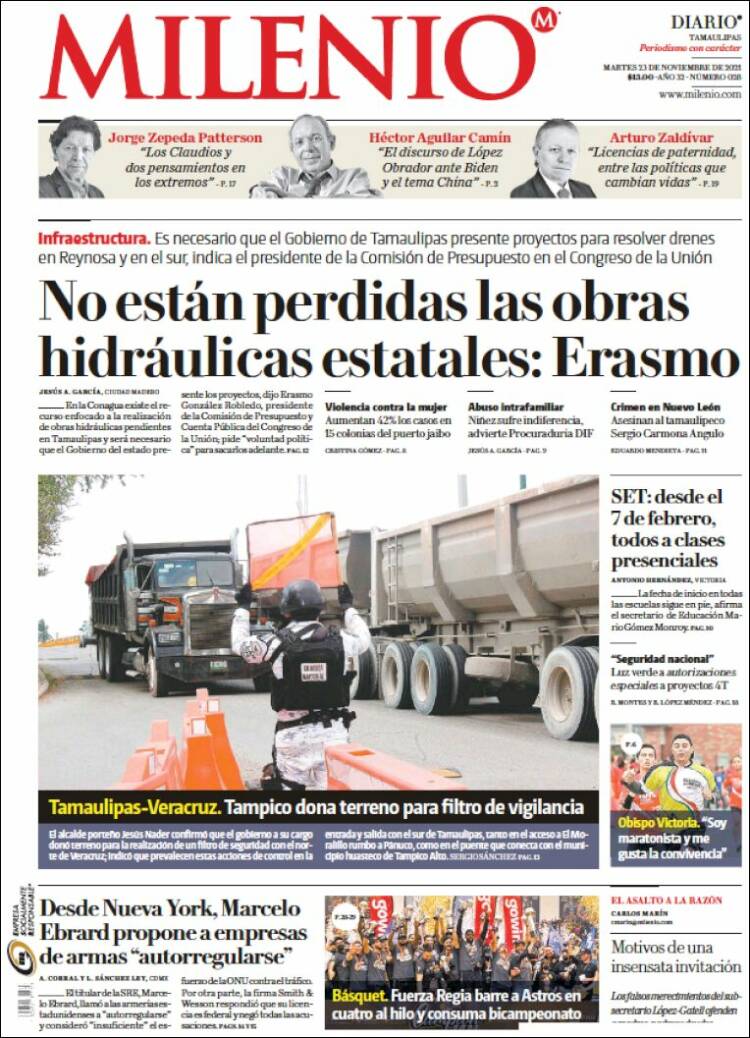 Portada de Milenio - Tamaulipas (Mexico)