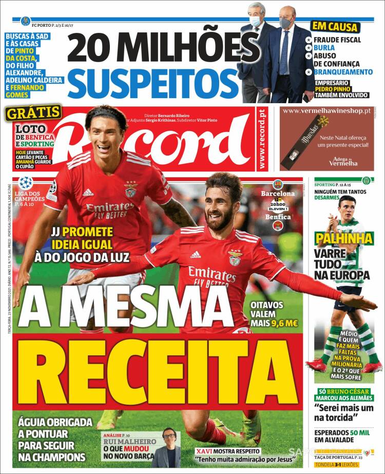 Portada de Record (Portugal)