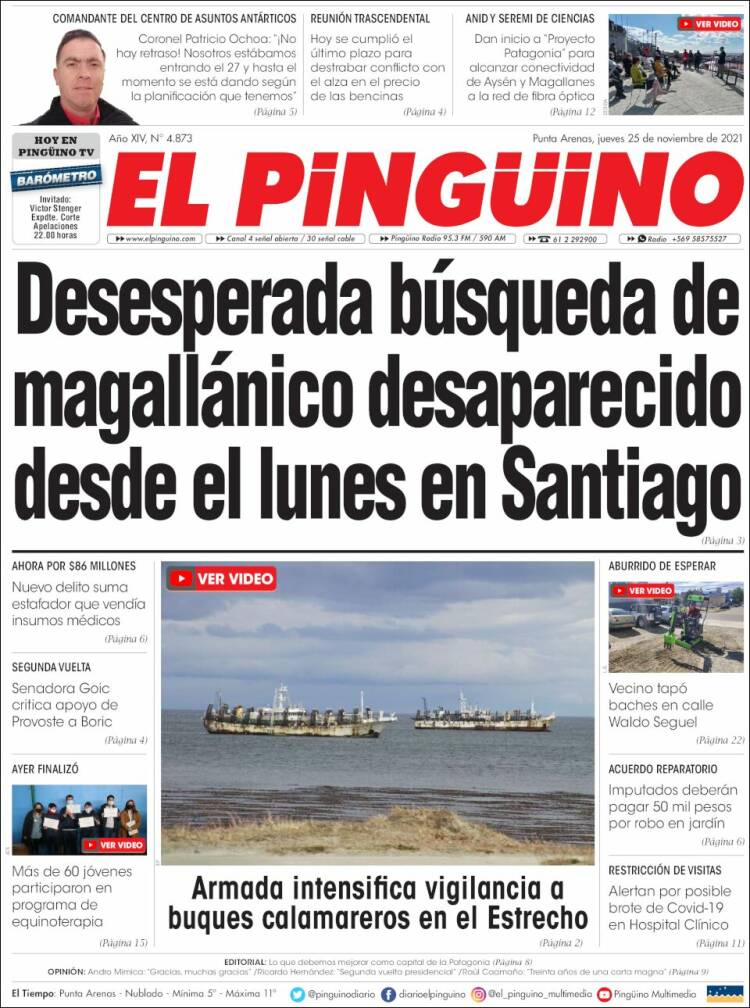 Portada de El Pingüino (Chile)