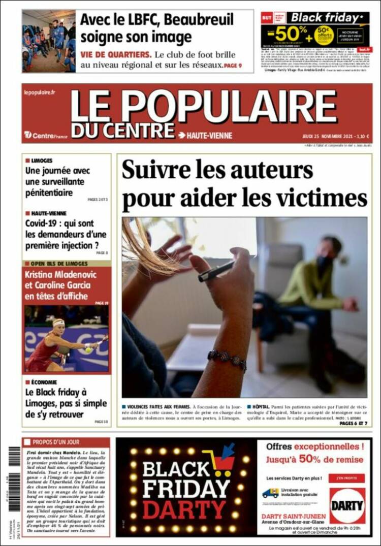 Portada de Le Populaire du Centre (Francia)