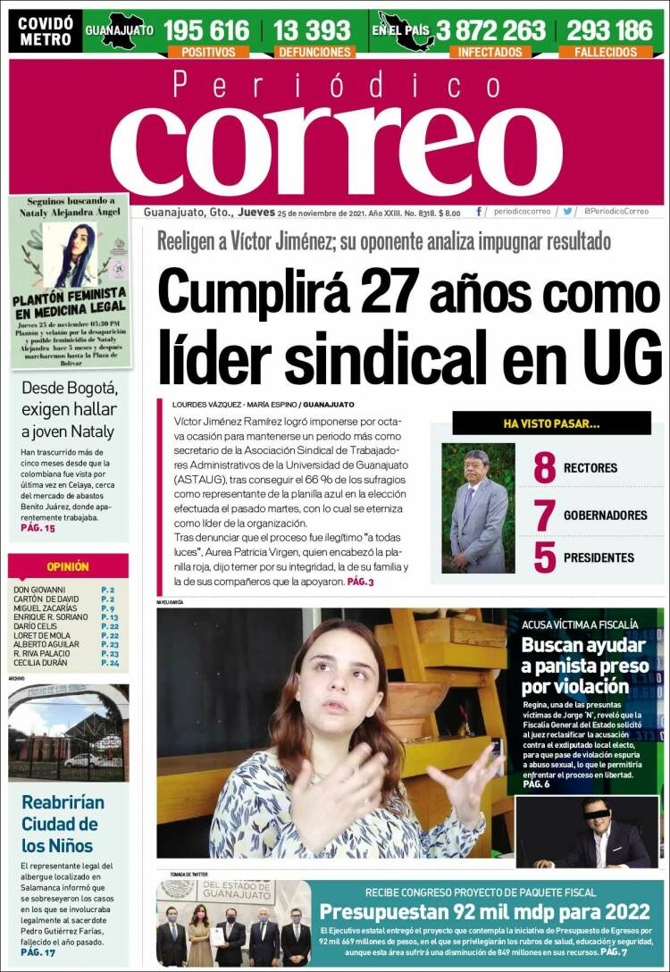 Portada de Correo - El diario del Estado de Guanajuato (México)