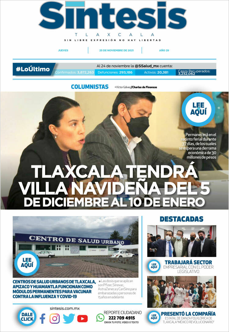 Portada de Síntesis de Tlaxcala (México)