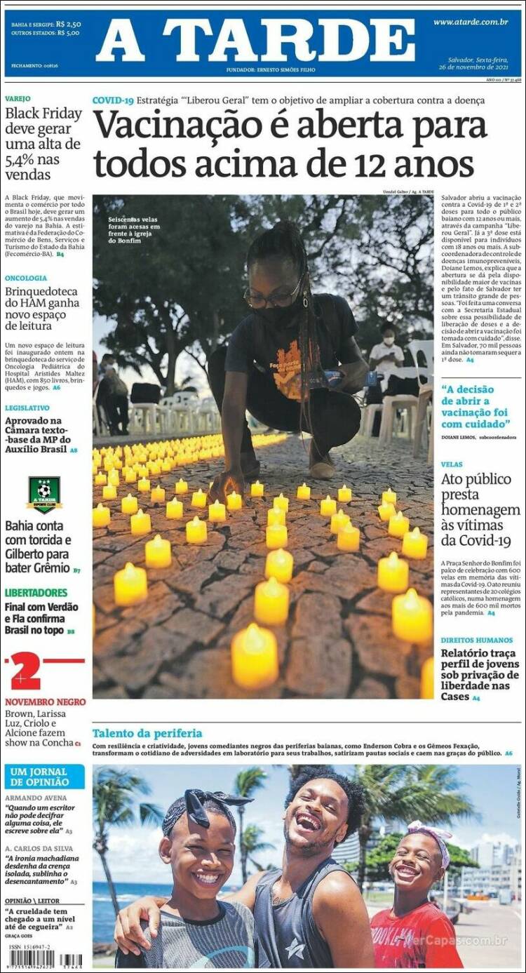 Portada de Diário A Tarde (Brasil)