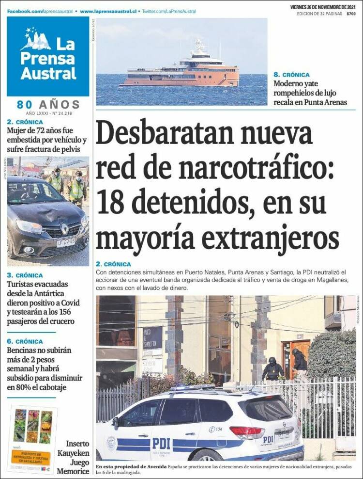 Portada de El Magallanes (Chile)