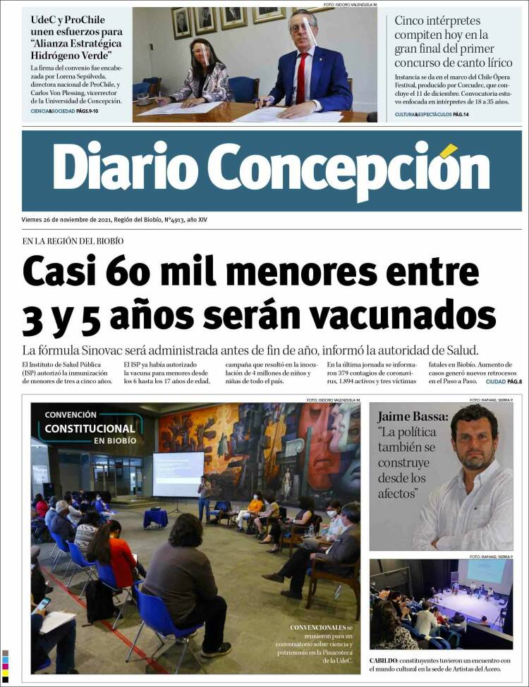 Portada de Diario de Concepción (Chile)