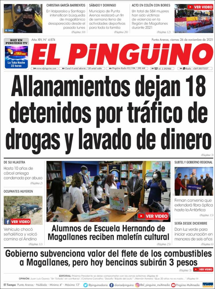 Portada de El Pingüino (Chile)