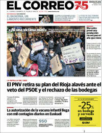 Portada de El Correo - Álava (España)