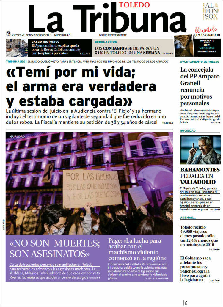Portada de La Tribuna de Toledo (Espagne)