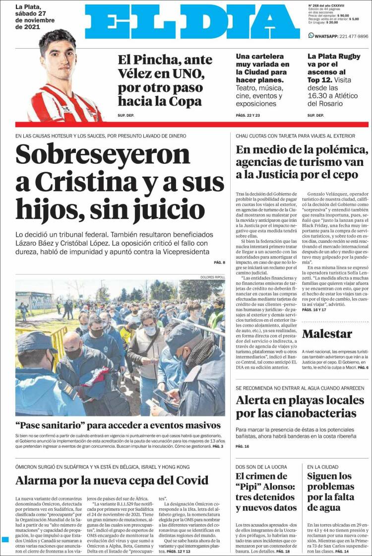 Portada de El Día de la Plata (Argentina)